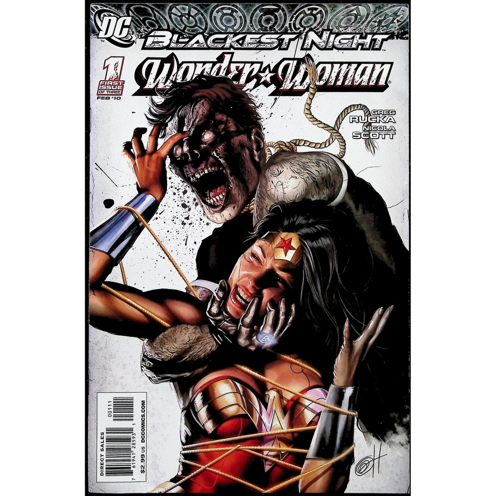 DC Comics Comic Lot Blackest Night Wonder Woman #1-3 Complete Set 2010 - Picture 2 of 8